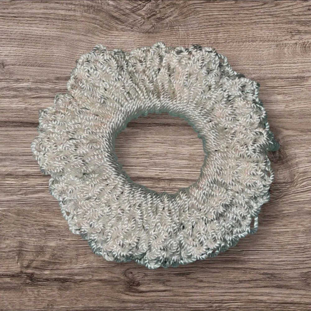 Elegant White Hair Scrunchie